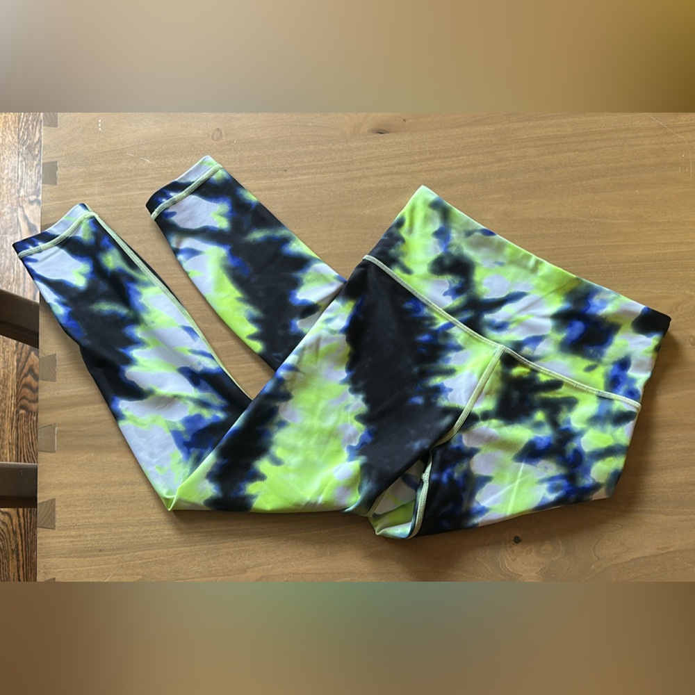 Athleta Neon Tie-Dye Leggings